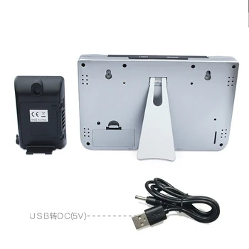 Indendørs / udendørs H116G Trådløse USB Multifunktionelle Vejrudsigt Ur Elektronisk Termometer Fugt Meter vejrstationer