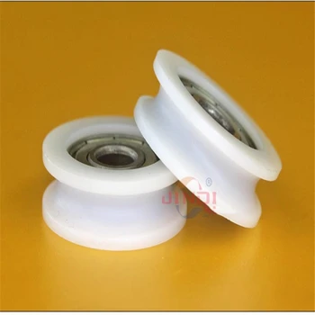 Indkapslet i plastik, nylon bærer med u groove er indlejret med 608ZZ en indvendig diameter på 8mm 8*30*10U type h groove skive