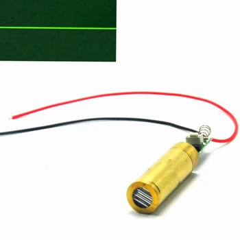 Industrielle Lab 532nm 20 mw Grøn Laser Diode Modul Messing Vært med Føreren yrelsen Linje Form 3,7 V-4,2 V