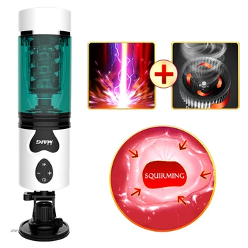 Intelligent Teleskopisk Roterende Kunstige Stramme Vagina Hånd Fri, Fuld Automatisk Voksne Suge Vibrerende Onanere Cup