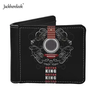 Jackherelook Guitar Design Herre Casual Mønt Pung Mandlige Luksus PU Læder kortholder Walllet Holdbar eller flere pengesæk-for Mænd tarjetero