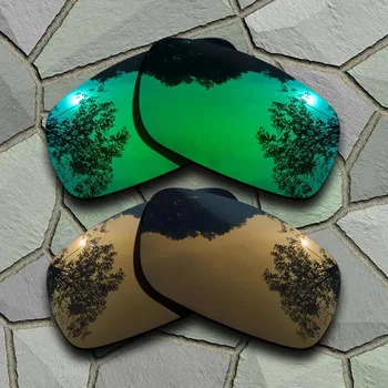 Jade Grøn&Bronze Kobber Solbriller, Polariserede Udskiftning Linser til Krumtap