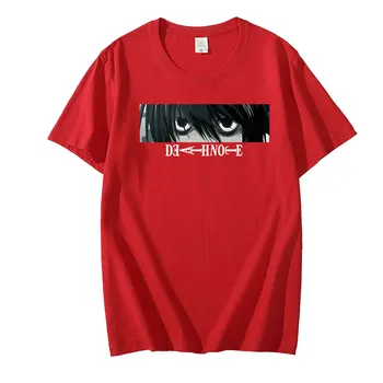 Japan Animationsfilm Fashion Brand Death Note Øjne Print Tshirt Streetwear Personlighed Grafisk T-shirt Unisex Korte Ærmer Oversize Tee