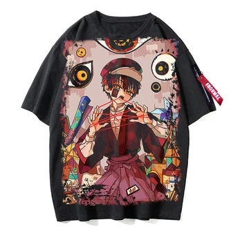 JapaneseToilet-bundet Hanako-kun Sommer Casual kortærmet Tshirt Cosplay Rund Hals Alsidig Top Nye Mode Udskrivning Shirts