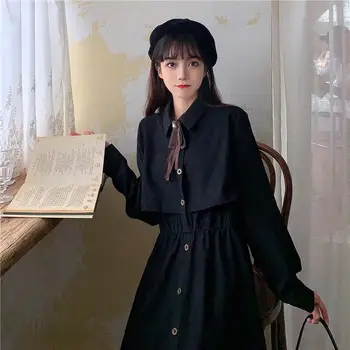 Japansk Blød langærmet Midi-Kjole Sød Sød Kvinder, Design Lolita Kjole 2021 n Kjole Damer Gotiske Kostume Ny
