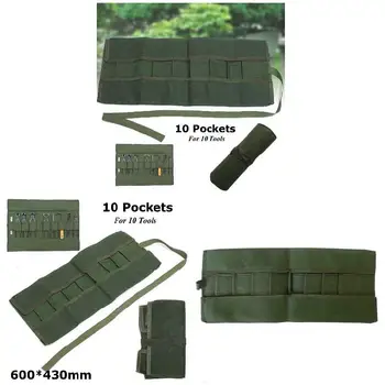 Japansk Bonsai Værktøjer Opbevaring Pakke Roll Taske 600x430MM Lærred Værktøj Sæt Tilfælde M56