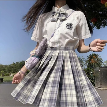 Japansk Jk Uniform Plisseret Nederdel Kvindelige Plaid Nederdel, Der Passer College Stil Ensartet Harajuku Vintage Nederdel Dropshipping Størrelse Para