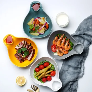 Japansk Keramik, Bagning Skål Med Håndtag Høj Temperatur Med Krydderier, Saucer Husstand, Salat, Frugt, Korn Skål Ven Gave