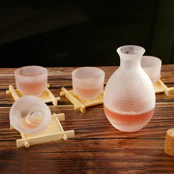 Japansk-stil Skyld Flaske-Sæt Gyldne Kant Mammer-eyed Glas hvidvin Varmere Varm Flaske Husstand Spiritus Kop Sæt Barware