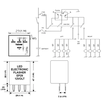 JDM ASTAR EP-29 LED-Blinklys Relæ Fix Hyper Flash blinklyset Dekoder Equalizer