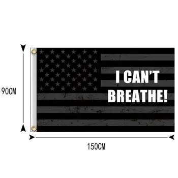 Jeg Kan IKKE trække vejret Black Liv Sagen Banner Dekorative Flag Bærbare Holdbar Motion Guirlander Baggrund
