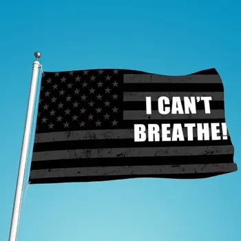 Jeg Kan IKKE trække vejret Black Liv Sagen Banner Dekorative Flag Bærbare Holdbar Motion Guirlander Baggrund
