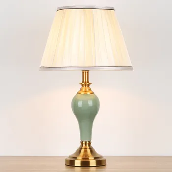 Jingdezhen Keramik bordlampe Moderne Simple til Stue, Soveværelse, sengelampe, boligindretning Billige bordlampe