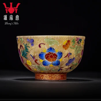 Jingdezhen keramiske te te skål te master cup enkelte håndmalede emalje farve kungfu kop te enkelt kop