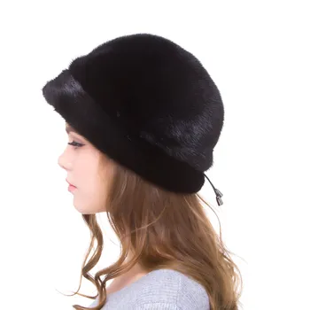 JKP Kvinders Bombefly Hat Naturlige Mink Pels Hat Vinter Hele Huden Fisker Cap Nye Hot Fashion Party Hat Nye DHY18-11