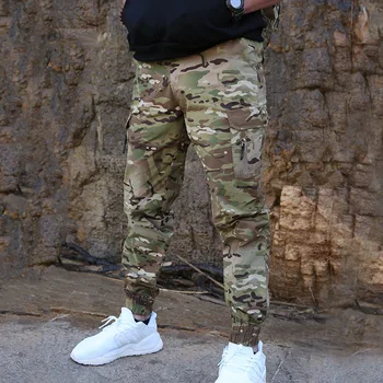 Joggere Mænd Cargo Bukser Casual Camouflage Fritid Bundter Multi-lomme Taktiske Træningsdragt Bukser Mænd Streetwear Militær Bukser