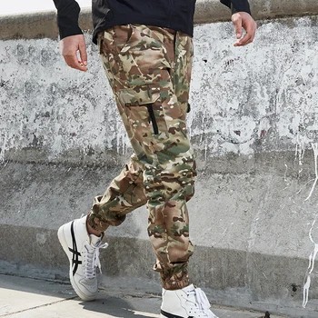 Joggere Mænd Cargo Bukser Casual Camouflage Fritid Bundter Multi-lomme Taktiske Træningsdragt Bukser Mænd Streetwear Militær Bukser