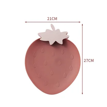 Jordbær Formet Frugt Fødevare Magasinet Dovne Snack Bakke Candy Søde Plade Snack Skål Frugt, Mad Plade Husstand Plastik Plade til Hjemmet
