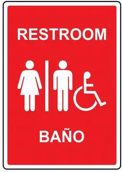 Joycenie Tin Log Ny Aluminium Sign Toilettet - Baño Safetys Road Street Sign Indendørs Udendørs Metal Sign Vintage-Wa