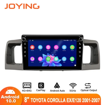 JOYING Android 10.0 4GB RAM+64GB ROM 8 Tommer Bil Stereo Radio GPS-Navigation Omvendt Kamera Til Toyota Corolla EX/E120 2001-2007