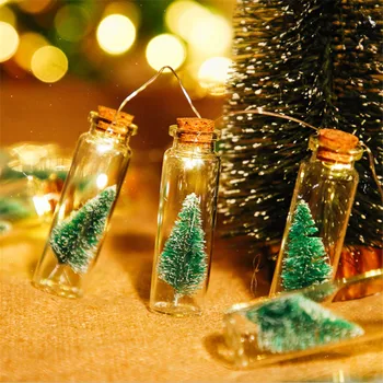 Jul, der Ønsker Flaske juletræ Lampe String Julepynt til Hjem julelys Ornamenter Home Decor Jul