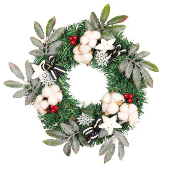 Jul Krans Velkommen Dør Skilt med Granatæbler Kogler Dekoration Ornament
