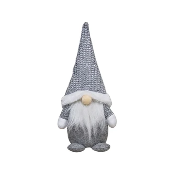 Jul Uld Strikket Gnome med Uafgjort Skæg butiksvindue Dekoration Børn, Fødselsdag, Gave, Jul Bløde Dukke Xmas Udsmykning -