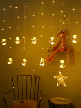 Juledekoration 220V Europæiske Måle, Kan Serien, der Ønsker Bold Gardin Lampe Dekoration Julepynt til Hjemmet