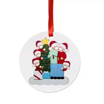 Julen Nye Ornament Hænger Xmas Tree Dukke Vedhæng Dekorative Forsyninger Runde Christmas Tree Dekoration til Hjemmet Party