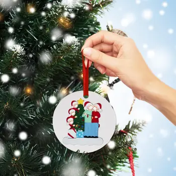 Julen Nye Ornament Hænger Xmas Tree Dukke Vedhæng Dekorative Forsyninger Runde Christmas Tree Dekoration til Hjemmet Party