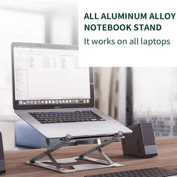 Justerbart Laptop Riser yrelsen Ergonomisk Bærbare Skuffe 10 Inches Til 15,6 Tommer Egnet Til IPad MacBook Pro / Air Overflade Laptop
