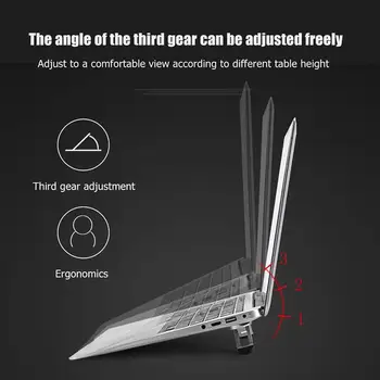 Justerbart Laptop Stand Aluminium Varmeafledning opfylder Ergonomi Tre Vinkler Gratis Justering Tablet-Holder til Computer