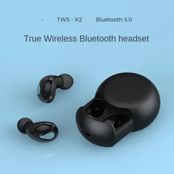 K2 TWS ægte trådløse Bluetooth-headset 5.0 tryk i øret stereo privat tilstand