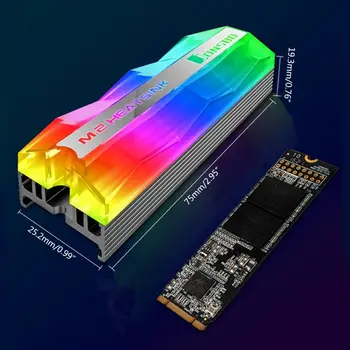 K3NB ARGB Magic Color Farverige Lys køleplade SATA NVMe NGFF 2280 M. 2 SSD Cooler Kit