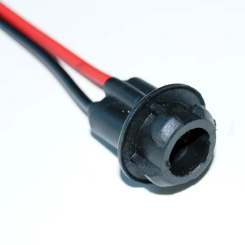 Kabel-varmeandig Base Stik Adapter Ledning fortrådet Nylon Shell For Biler Tilbehør Pære Holder Stik T10 194 Sele