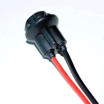 Kabel-varmeandig Base Stik Adapter Ledning fortrådet Nylon Shell For Biler Tilbehør Pære Holder Stik T10 194 Sele