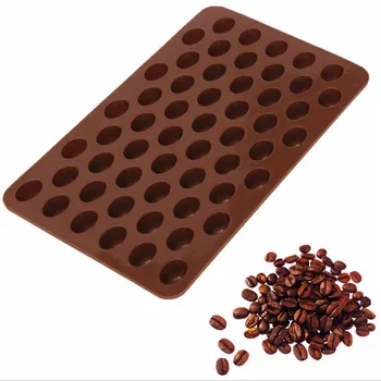 Kaffebønner Jelly Cookie Slik Magasin Chokolade Fondant Kage Udsmykning Silicone Mould Køkken Bagning Måtte til Påske Kage Udsmykning