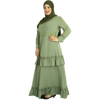 Kaftan Arabiske Kvinders Kjole Palæstinensiske Muslimske Blonder Eid Mubarak Casual Lang Kjole Abaya Israel Dubai Islamiske National Party Dress