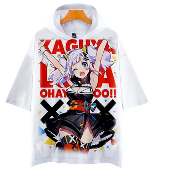 Kaguya Luna Hætteklædte T-shirts 3D-Print Kvinder/Mænd Mode Sommeren kortærmet t-shirt Hot Salg Streetwear Tøj