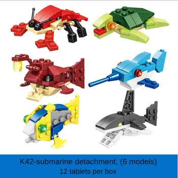 Kapsel Toy Lotter Brandbil Dinosaur Nuttede Dyr Tal Køretøj Byggesten For Børn Samling Model Kit Legetøj