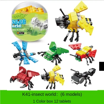 Kapsel Toy Lotter Brandbil Dinosaur Nuttede Dyr Tal Køretøj Byggesten For Børn Samling Model Kit Legetøj