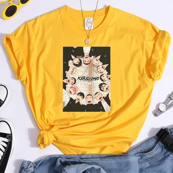 Karasuno Haikyuu Kvinder t-Shirts Fritid Stil, Tøj, Store t-Shirt i Retro Casual Tøj Sommer Forår Gotiske Kvindelige t-shirts