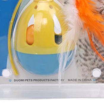 Kat Kat Legetøj Teaser Toy Yo-Yo Løfte Bolden El-Flutter Roterende Interaktivt Puslespil Smart Kat Bolden Toy