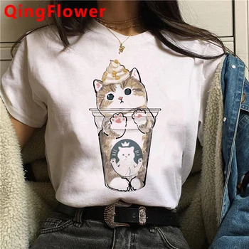 Kawaii Cat t-shirt kvindelige par tøj streetwear grunge harajuku tumblr t-shirt harajuku kawaii par tøj