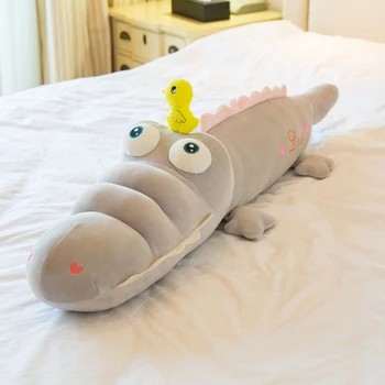 Kawaii Krokodille Plys Toy Store Fyldte Bløde Tegnefilm Alligator Legetøj Baby Pude Spiller Dukker Pude 47inch 120cm DY50616