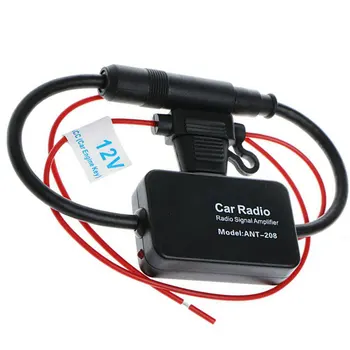 Kebidumei Universal 12V Auto Bil Radio FM-Antenne Signal, Forstærker Forstærker Booster For Marine Køretøj Forstærker Stik Adapter