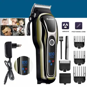 KEMEI hair clipper professionel hår trimmer i hair clipper for mænd elektrisk trimmer LCD-skærmen maskinen frisør-frisør-cutter
