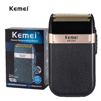 Kemei KM-2024 Elektrisk Shaver til Mænd Twin Blade frem-og Tilbagegående Trådløse Razor USB-Genopladelige Intimbarbering Maskine Frisør-Trimmer