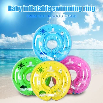 Kid Tegnefilm Flydende Halsring Sikkerhed Badning Oppustelige Svømning Baby Float Cirkel Nyfødte Halsring Swimmingpool Ring
