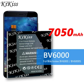 KiKiss 7050mAh Batteri til Blackview BV6000 BV6000S Telefon V756161P Li-ion Polymer Smart Telefon Batterier